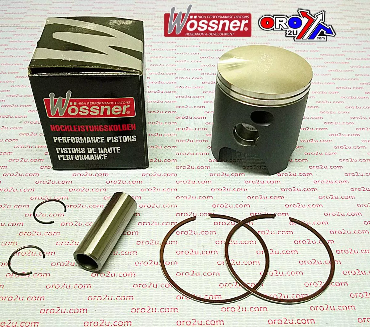 PISTON KIT 88-08 DTR125 56.50, FORGED WOSSNER 8002D050