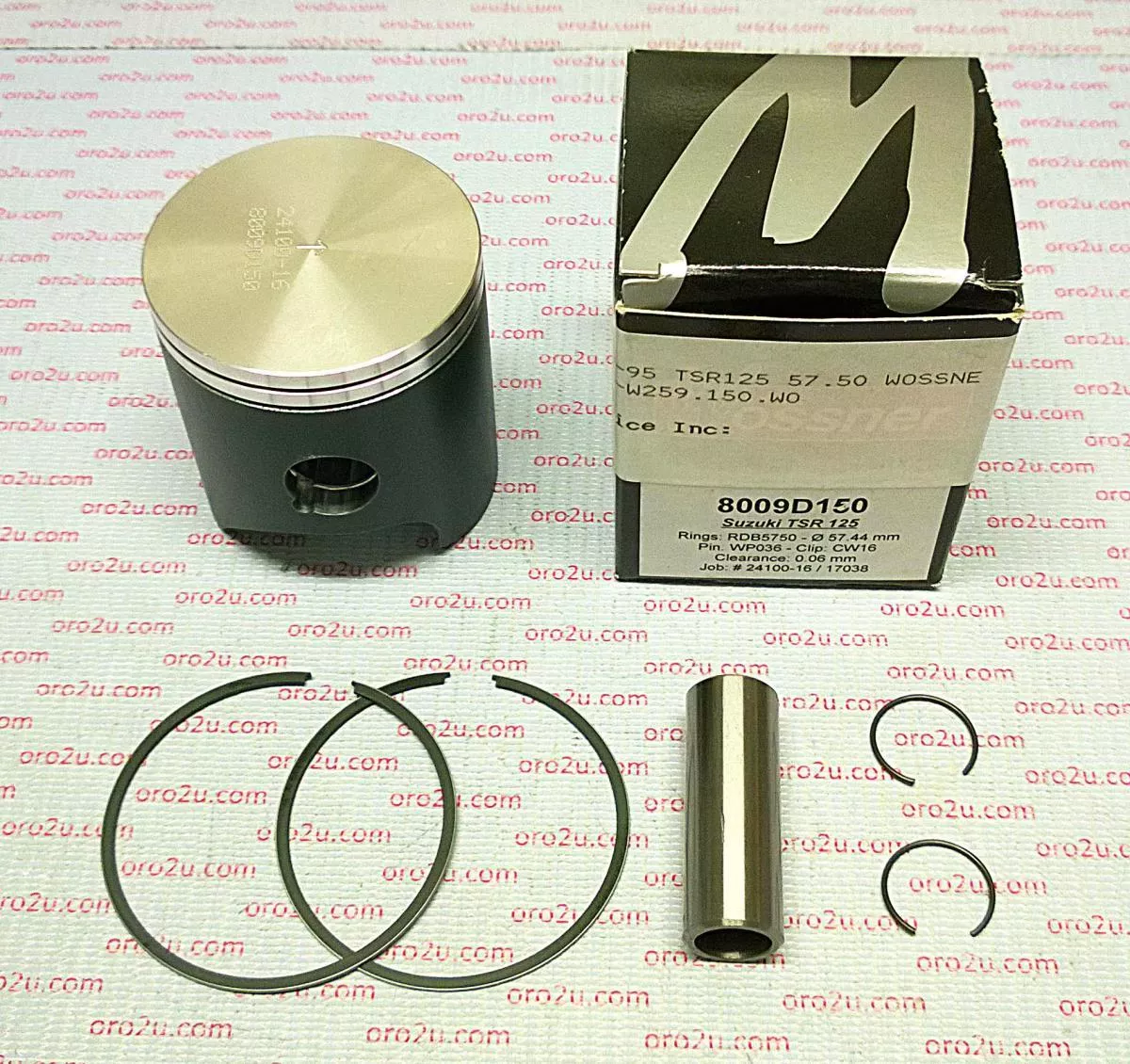 PISTON KIT 89-95 TSR125 56.50, FORGED WOSSNER 8009D050