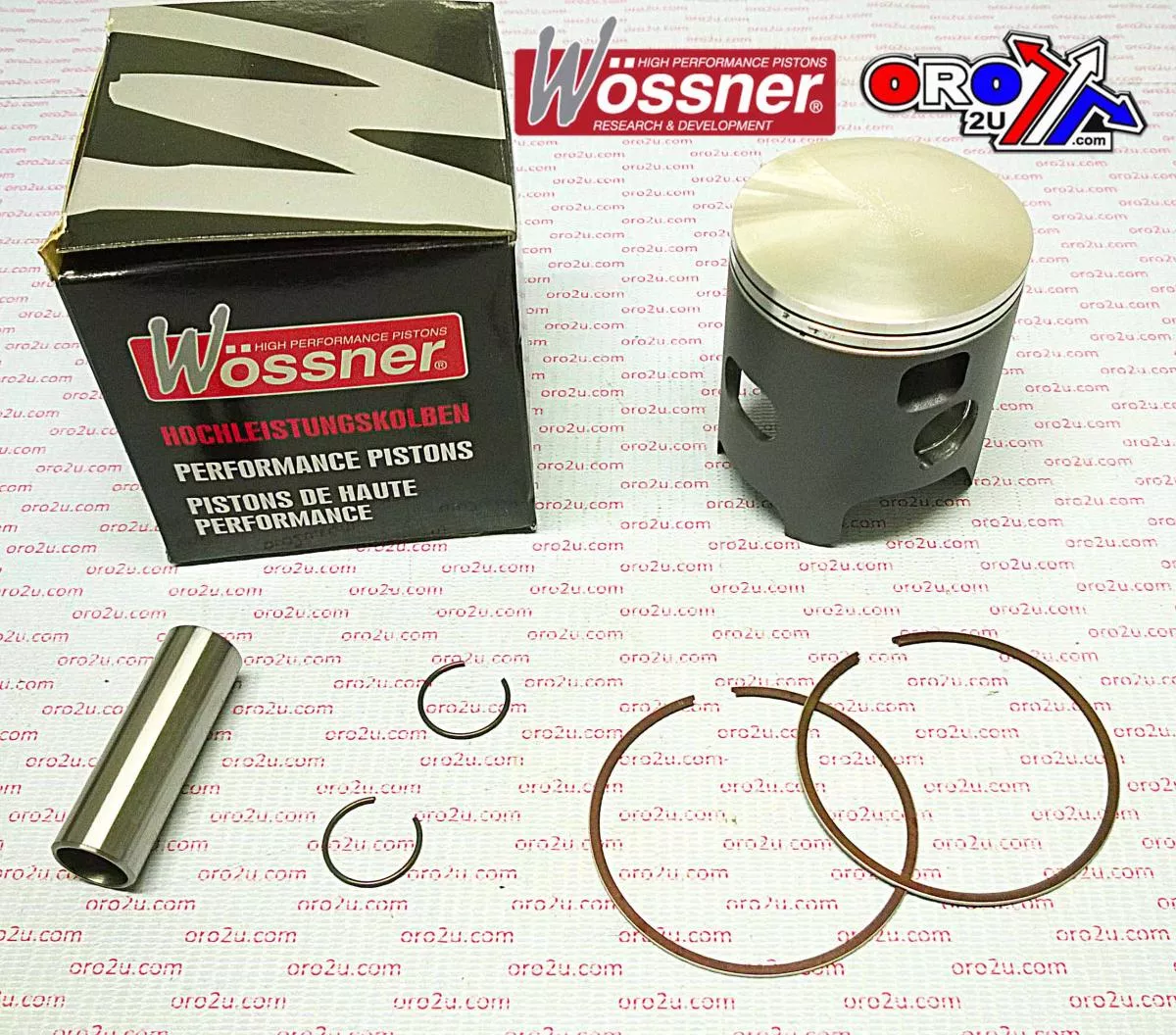 PISTON KIT 92-01 KX250 66.40 C, WOSSNER 8026DC KAWASAKI MX
