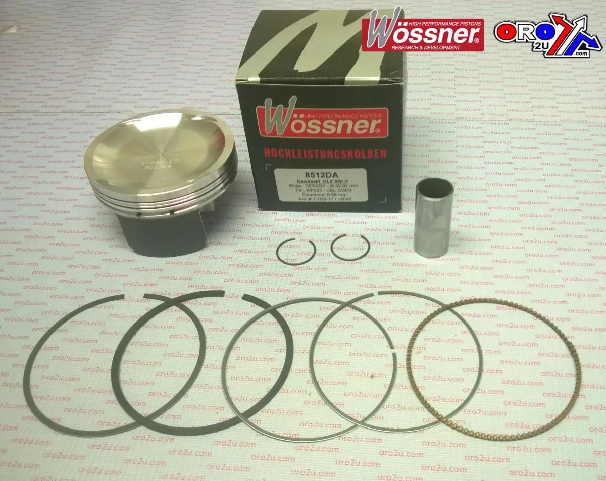 PISTON KIT 93-95 KLX650 100.00, FORGED WOSSNER 8512DB