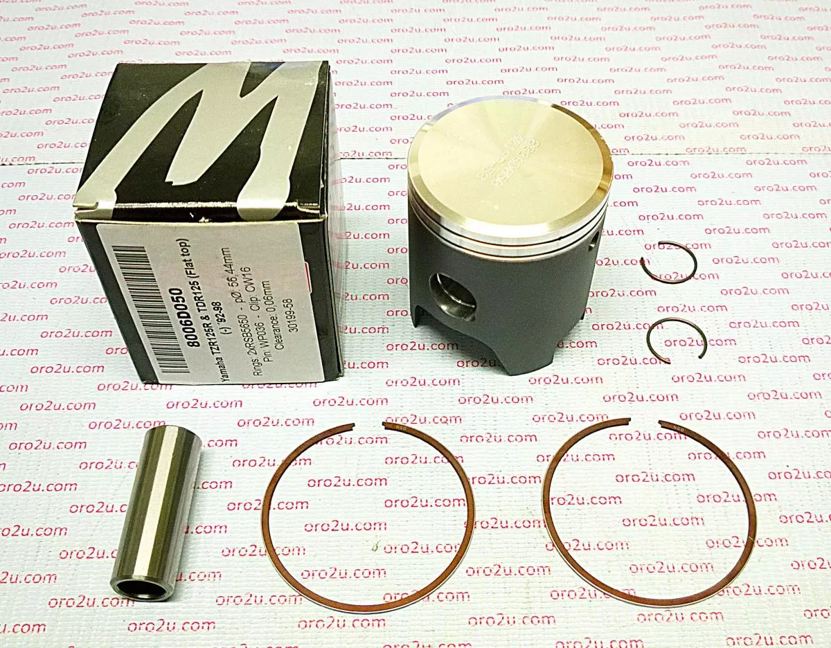 PISTON KIT 93-97 TZR125 57.50, FORGED WOSSNER 8006D150