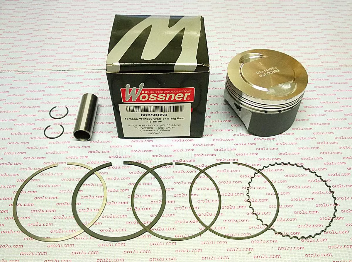 PISTON KIT 95-05 YFM350 83.50, FORGED WOSSNER 8605D050