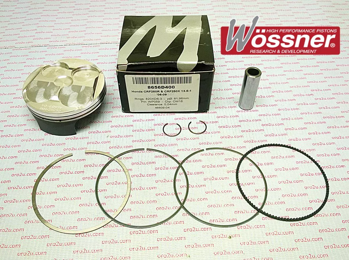 PISTON KIT 96-09 TTR250 74.00, FORGED WOSSNER 8646D100
