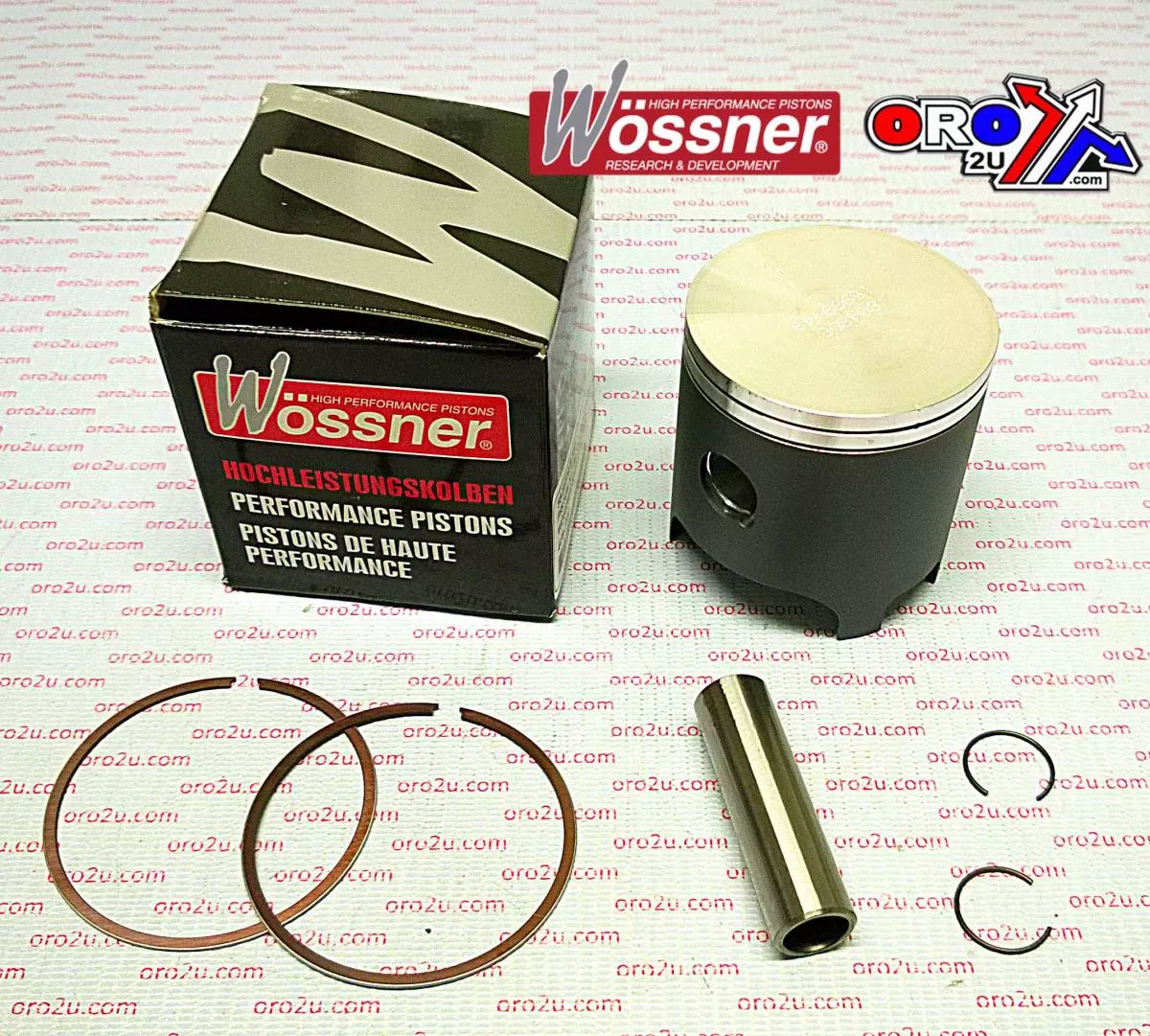 PISTON KIT 98-13 KTM200 64.00, WOSSNER 8048DB FORGED