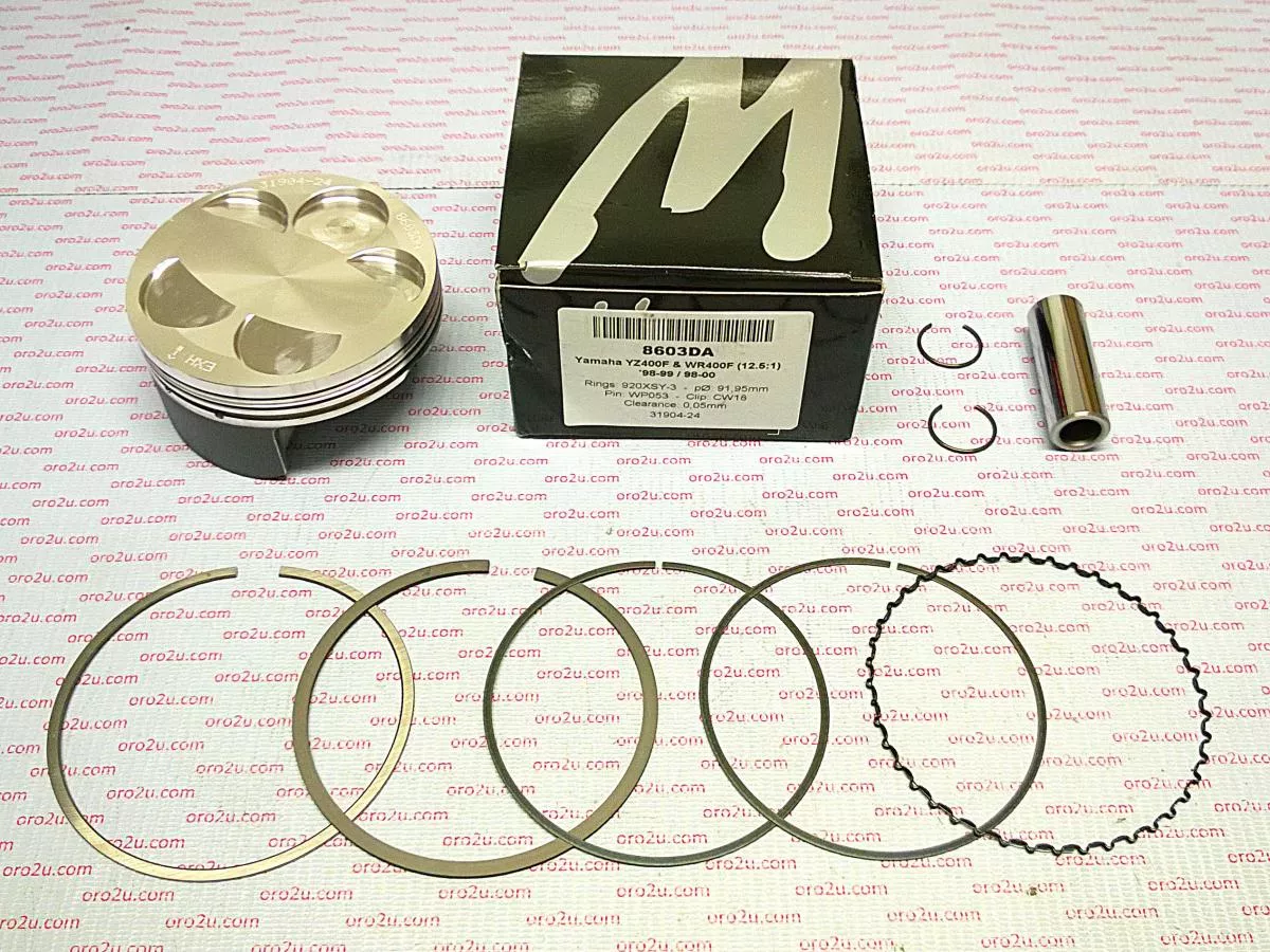 PISTON KIT 98-99 YZF400 92.00, FORGED WOSSNER 8603DC
