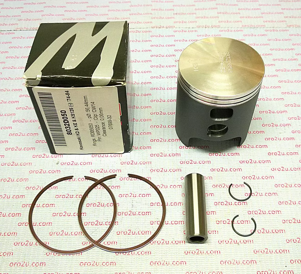 PISTON KIT KD KE KS 125 57.50, WOSSNER 8032D150 74-84