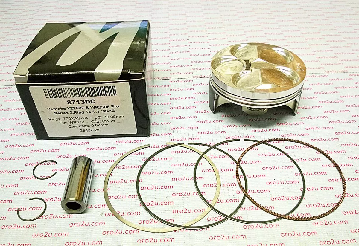 PISTON KIT YZF WRF 250 2-RING, WOSSNER 8713D300 08-13 77mm