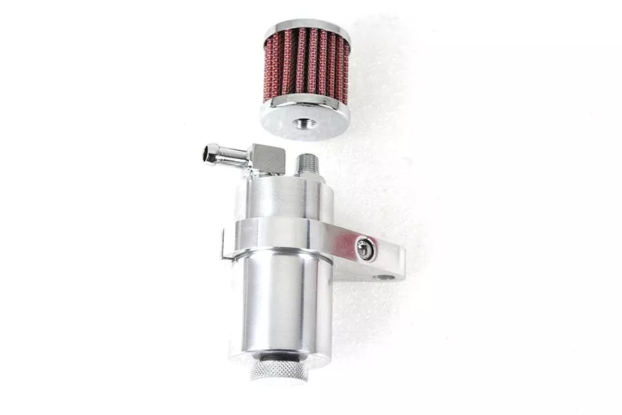 Polished Engine Breather Oil Collector Harley Davidson & Custom Chopper 40-0568