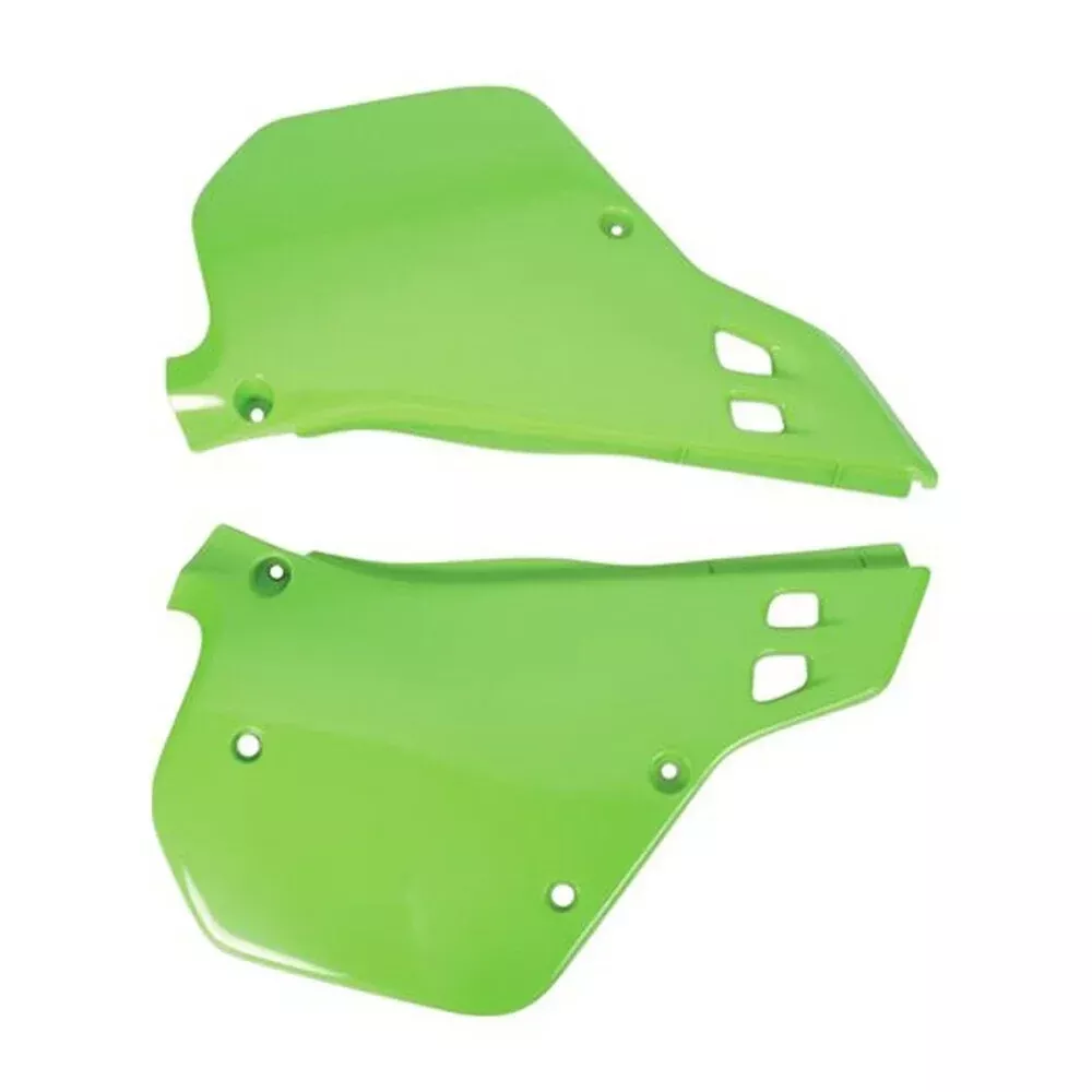 Polisport Plastics REPLICA PLASTIC, SIDE PANELS Green 8495700001 fits 1990-1991 Kawasaki KX125, KX250
