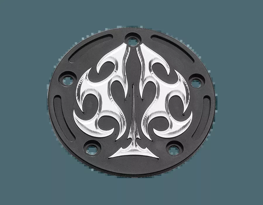 Precision Billet Points Cover for Harley Davidson, 5 Hole -Ace's Wild Edition -Black