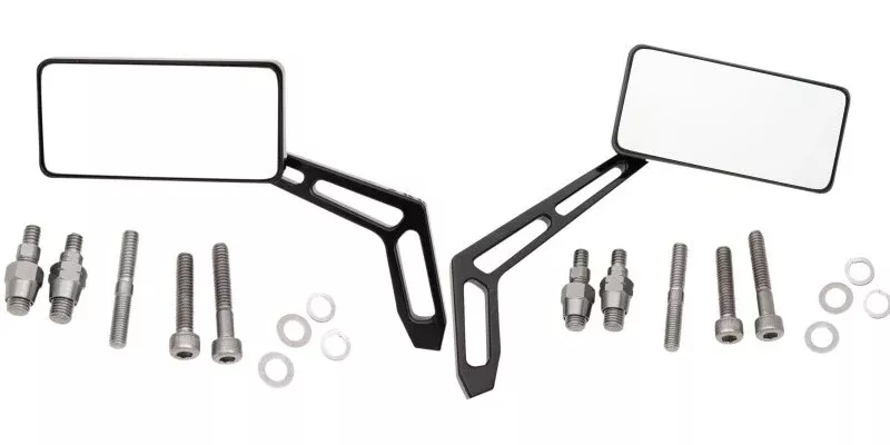 Pro One Weekend Warrior Billet Aluminum Left & Right Rectangular Mirror Harley
