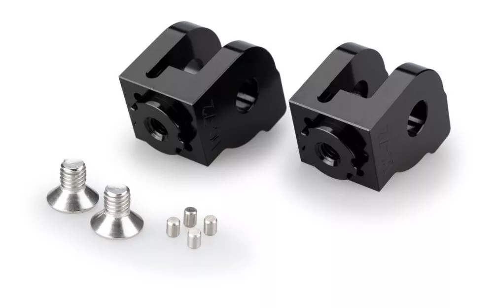 Puig Adjustable Rider Footpeg Mounts Ducati DesertX / Multistrada V2 / Multistrada V4 2021-2025