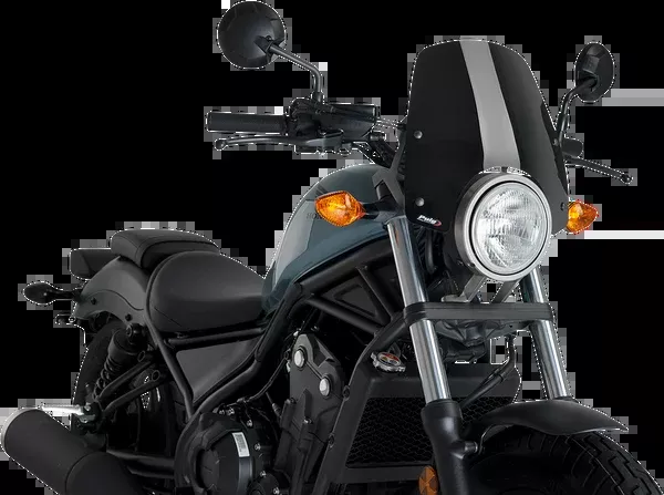 PUIG HI-Tech Parts New Generation Windscreen - Black - Rebel
