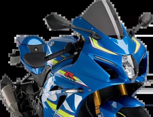 PUIG HI-Tech Parts Race Windscreen - 11-1/4" - Dark Smoke - GSX-R