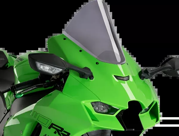 PUIG HI-Tech Parts Race Windscreen - 12-1/2" - Dark Smoke - Ninja ZX-10R