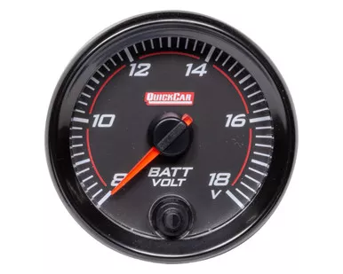 QuickCar Redline 2-5/8" Voltmeter 8-18V Electric Stepper Motor Gauge 69-007