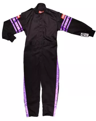 Racequip Black Suit Single Layer Kids Large Purple Trim 1950595
