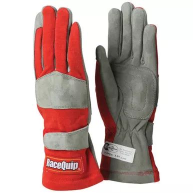 Racequip Gloves Single Layer X-Large Red SFI 351016