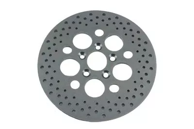 Raw 12" Rear Drilled Brake Rotor Disc Harley FLH/T 79-84OE Repl 40909-80A