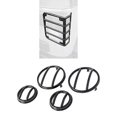 Rugged Ridge 11226.02 Black Rear Euro Tail Light Guard - Pair