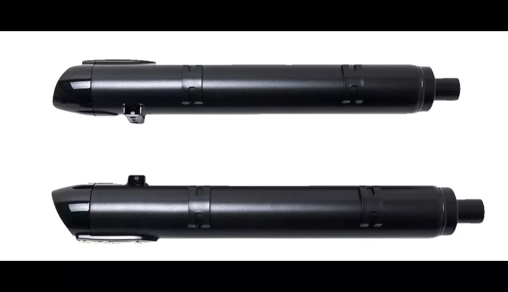 S&S Black Broadhead 4" Slash Slip On Mufflers Exhaust Indian Cheiftain 14-22