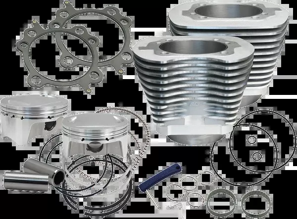 S&S Cycle 107″ Big Bore Cylinder Kit – Silver – Twin Cam