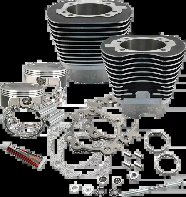 S&S Cycle 117" Big Bore Cylinder Kit - Wrinkle Black - Twin Cam