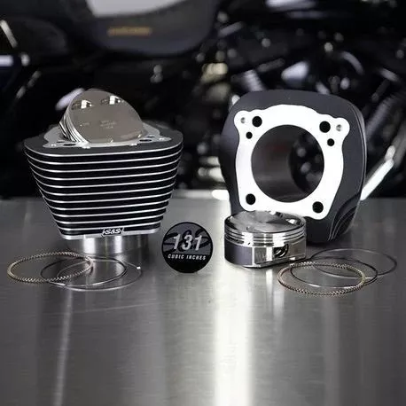 S&S Cycle 131" Stroker Cylinder & Piston Kit for Harley w/ Stroker Flywheel