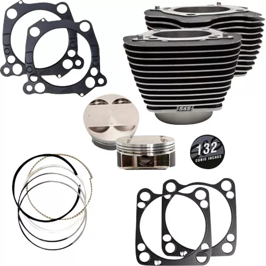 S&S Cycle 132" Big Bore Cylinder Piston Kit Harley M8 Milwakue 114"/117"