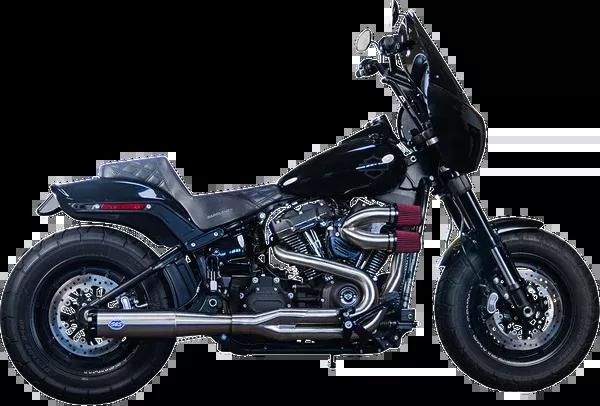 S&S Cycle 2-Into-1 Superstreet Exhaust System – 50 State – M8 Softail – Stainless Steel