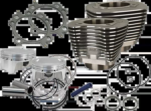 S&S Cycle 4″ Big Bore Bolt-In Sidewinder Cylinder Kit – 100″ – Black