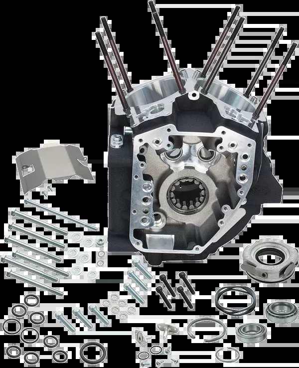 S&S Cycle Engine Case – 4.125″ Bore W/Stock Stud Pattern – 88A Engine Type – Wrinkle Black – Twin Cam