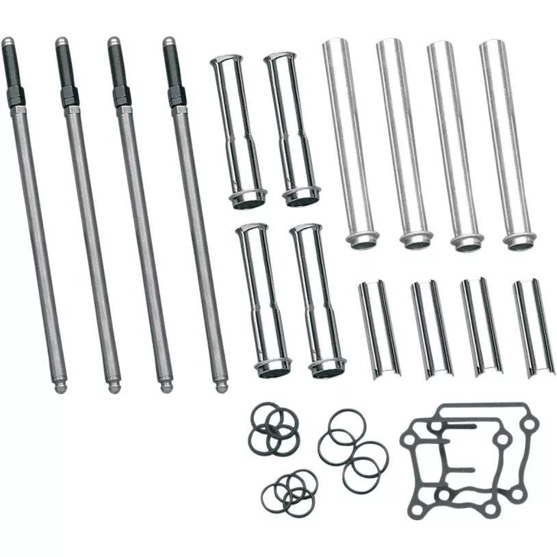 S&S Cycles Adjustable Pushrod & Cover Kit for Harley-Davidson