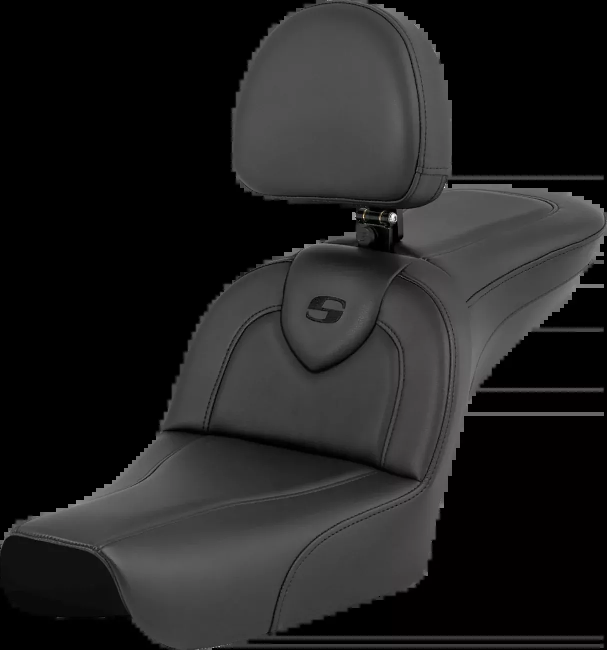 Saddlemen Black Roadsofa with Backrest Gel Seat for 2004-2005 Harley Wide Glide