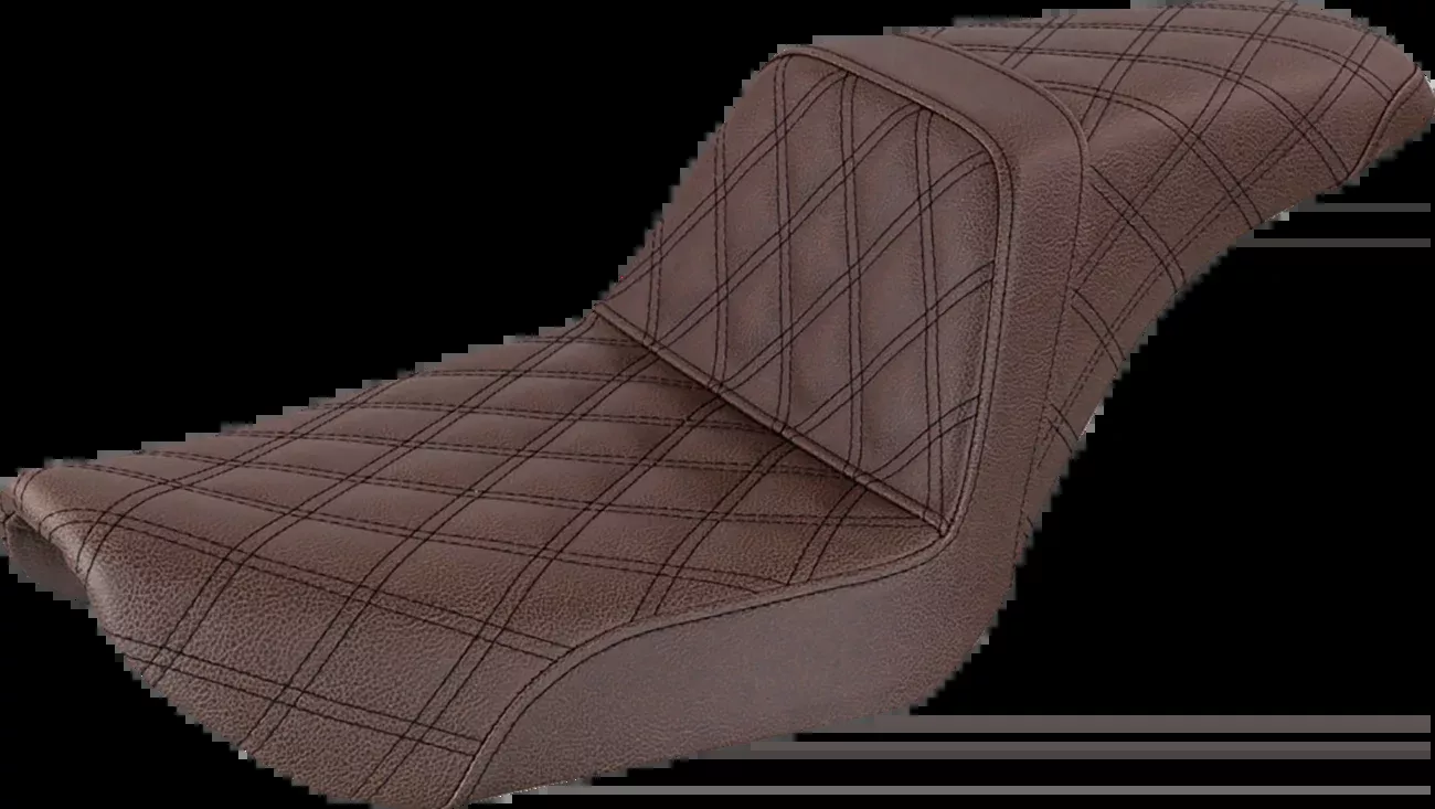 Saddlemen Brown Step Up Leather Lattice Seat 1996-2003 Harley FXD Super Glide