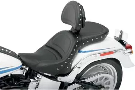 Saddlemen Explorer Special Seat with Driver Backrest for '06-17 Harley Davidson Heritage FLSTC - Studded