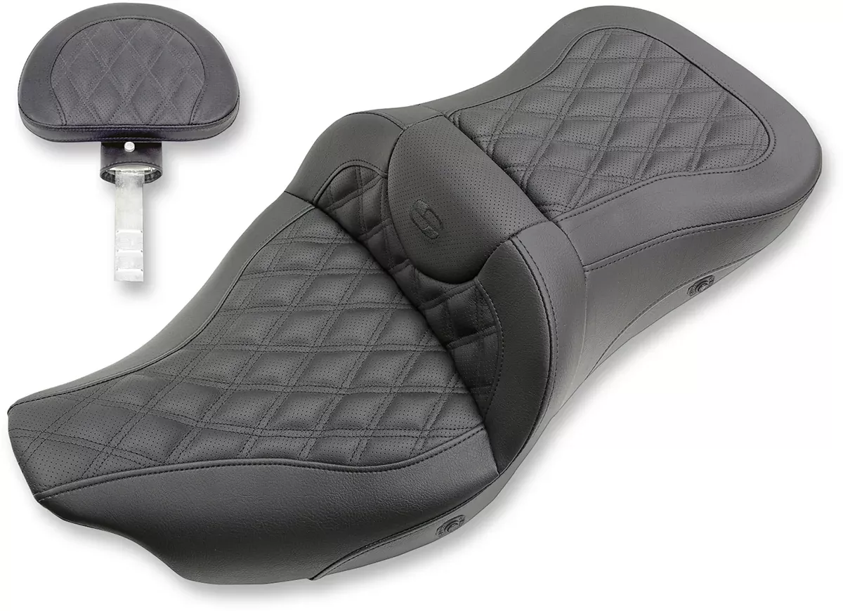 Saddlemen Heated Road Sofa Seat & Backrest fits 2008-2025 Harley Touring