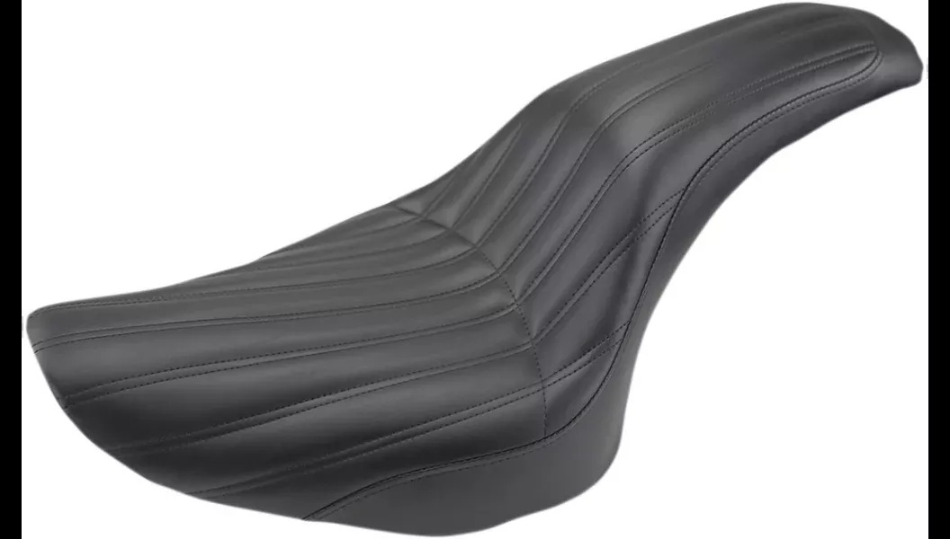 Saddlemen Knuckle 2-up Black Seat 4 Harley 06-09 FXST, 07-17 FLSTF/FLSTFB