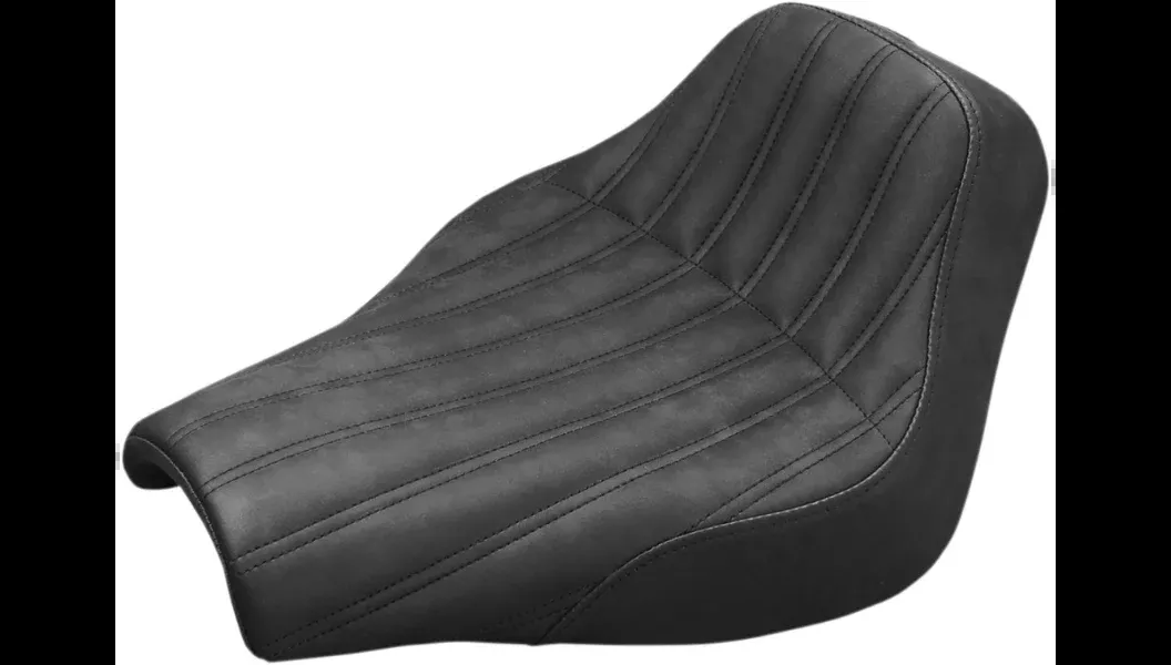 Saddlemen Knuckle Renegade Ribbed Solo Black Seat 4 Harley 18-23 FXBB/FXBBS