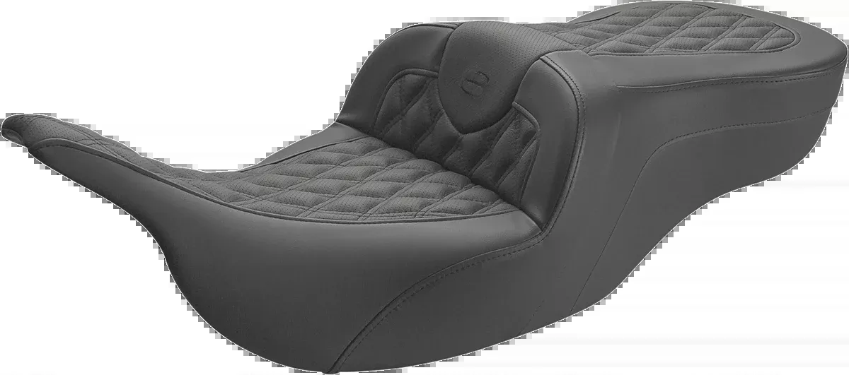Saddlemen Roadsofa Lattice Stitch Leather Seat for 1997-07 Harley Touring Models