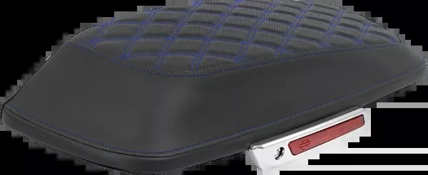 Saddlemen Saddlebag Lid Covers – Lattice – Blue Stitch – FLH/FLT ’14-’25
