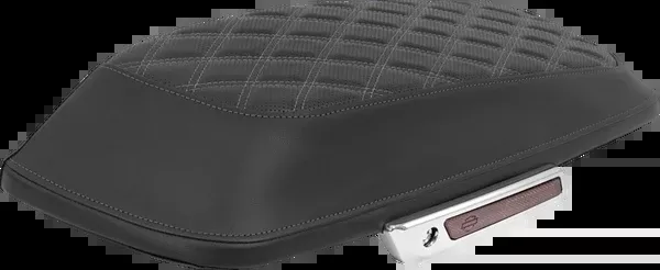 Saddlemen Saddlebag Lid Covers – Lattice – Silver Stitch – FLH/FLT ’14-’25