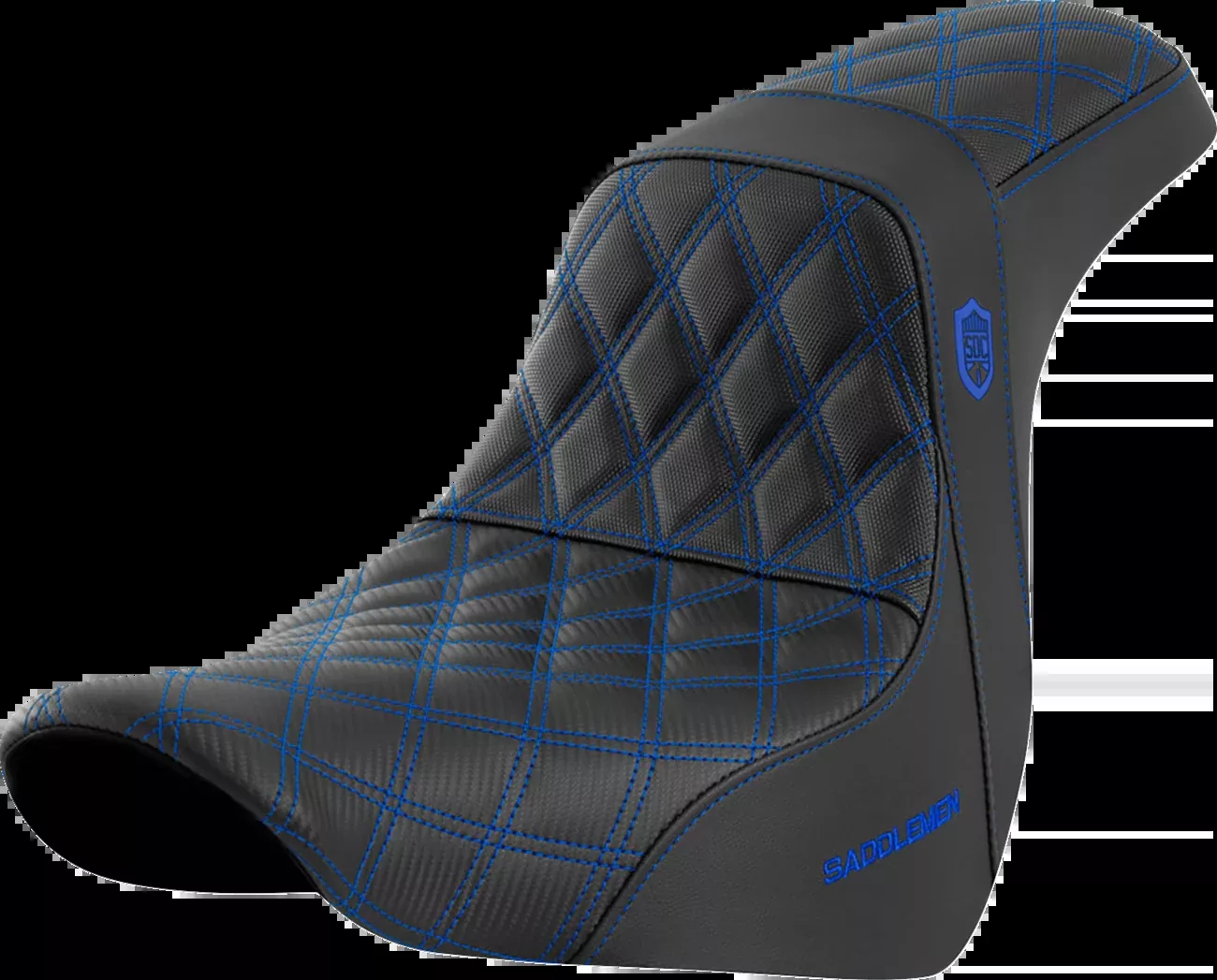Saddlemen SDC Pro Series Blue Lattice Seat fits 2018-2026 Harley Low Rider FLSB
