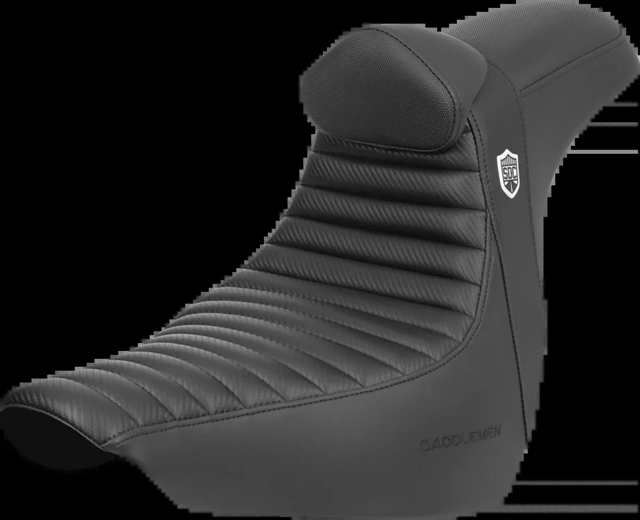 Saddlemen SDC Pro Series T&R Carbon Gel Seat & Backrest 2018-26 Harley Low Rider