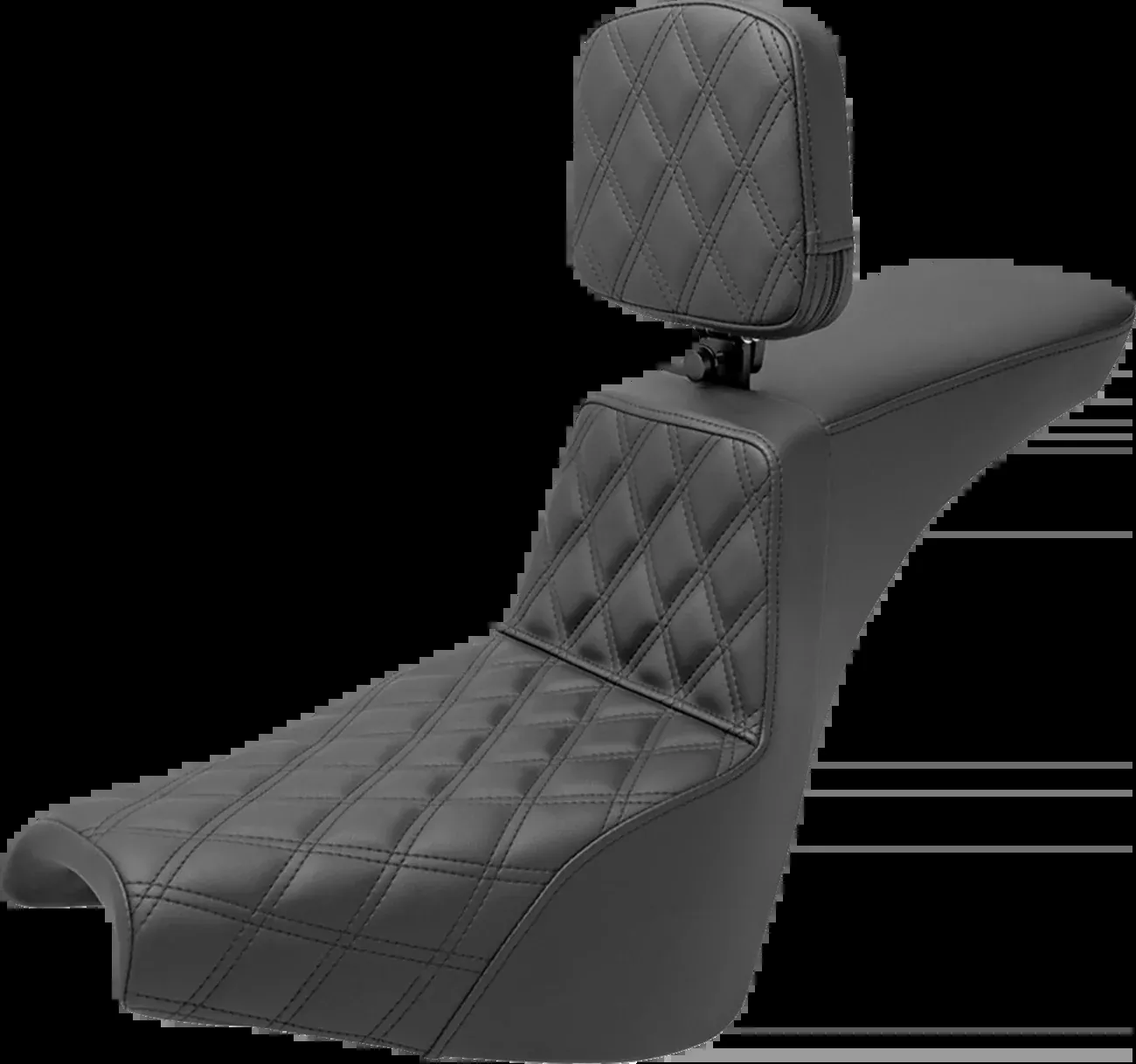 Saddlemen Step Up Lattice Gel Seat & Backrest for 2018-2026 Harley Softail FXBB