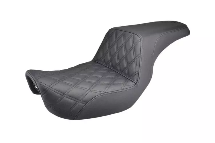 Saddlemen Step Up Seat with GelCore for Harley Davidson FXR Models'84-94, '99-00- Lattice Stitch