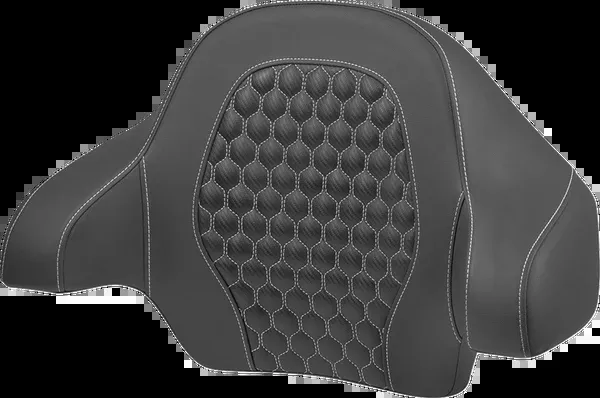 Saddlemen Tour Pack Backrest Pad – Honeycomb – White Stitching – FLH/FLT ’14-’24