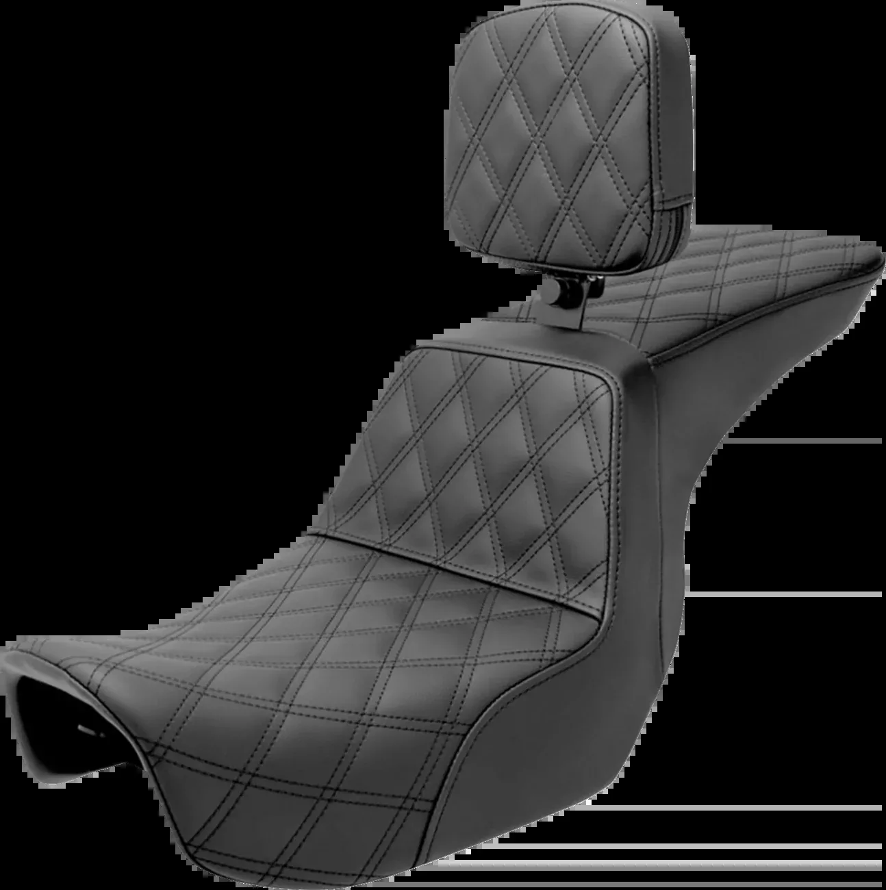 Saddlemen Tour Step Up Gel Seat & Backrest fits 2006-17 Harley Dyna 806-04-195BR