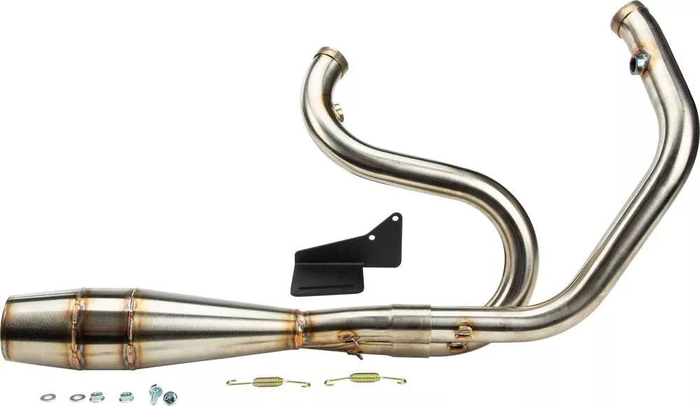 Sawicki 2 into 1 Brushed Stainless Cannon Shorty Exhaust Harley Sportster 18-Up