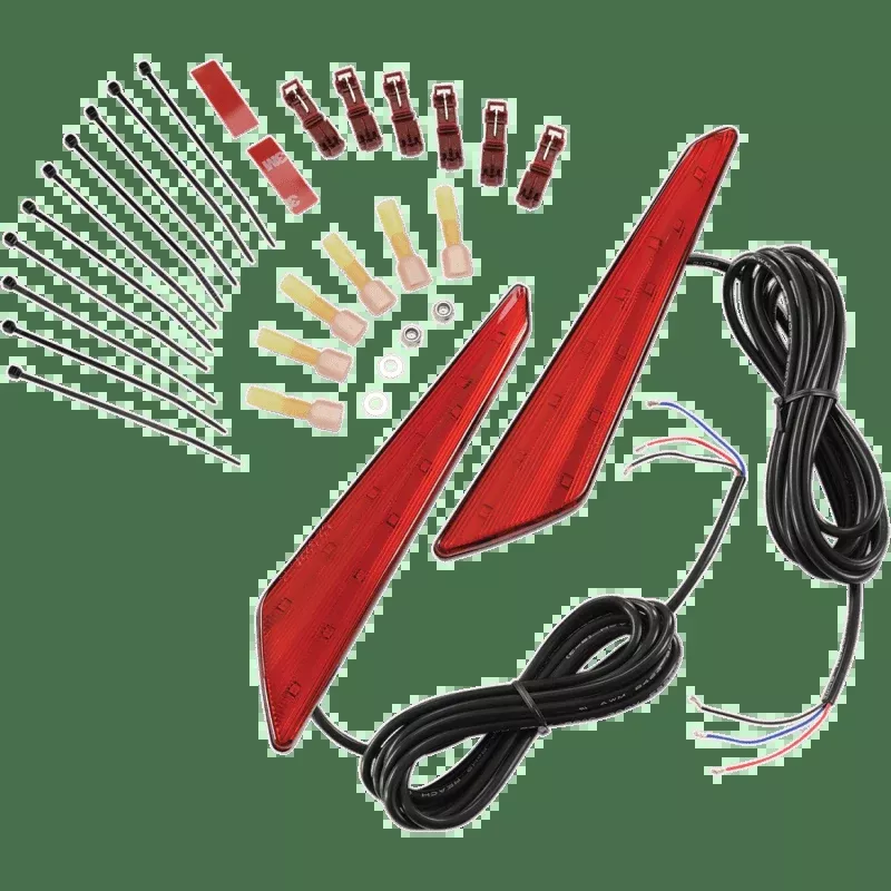Show Chrome Red Lens Marker Light Set